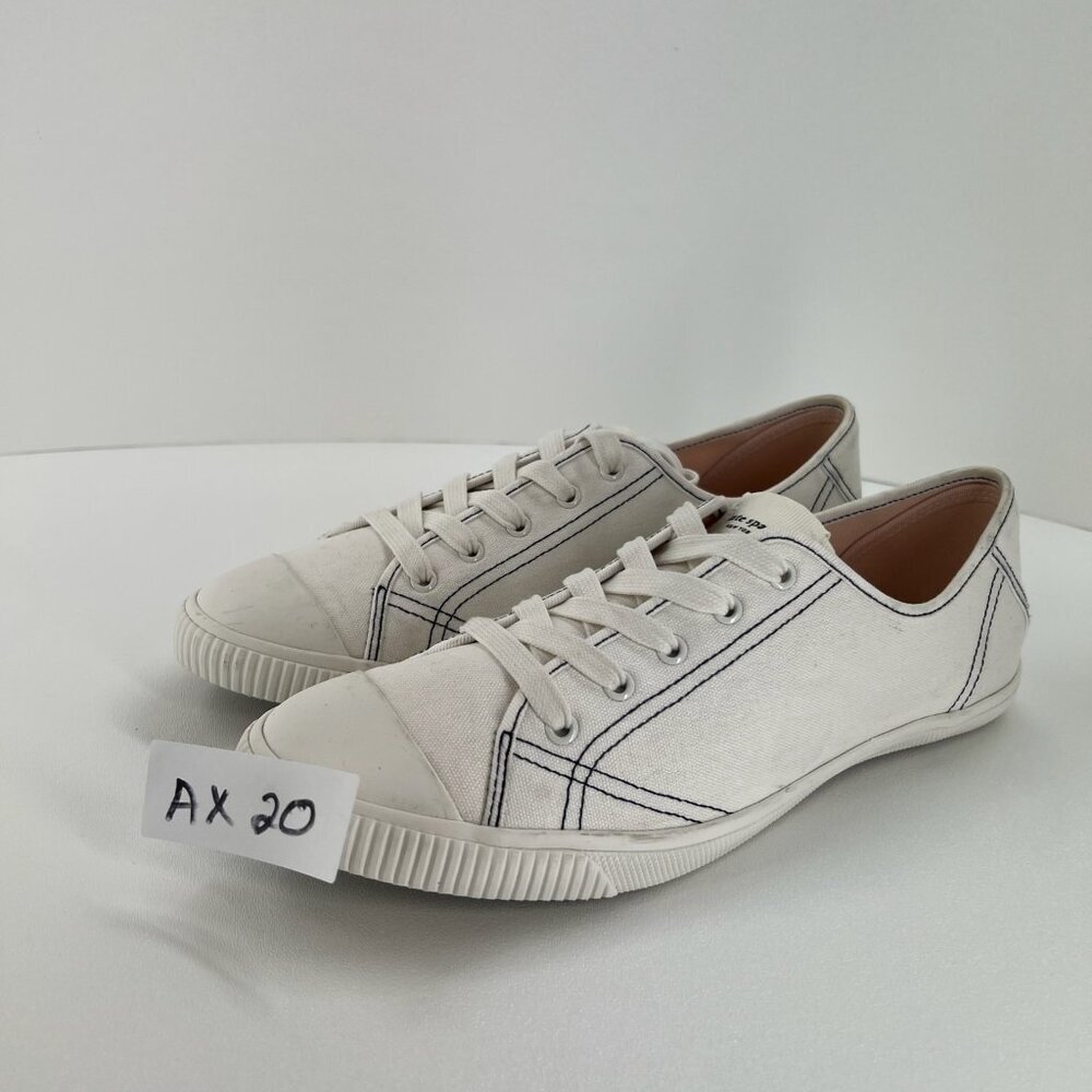 Kate Spade Tommi Tennison Canvas Sneakers Womens 10 B Low Top Lace Up Flat White - Picture 14 of 14